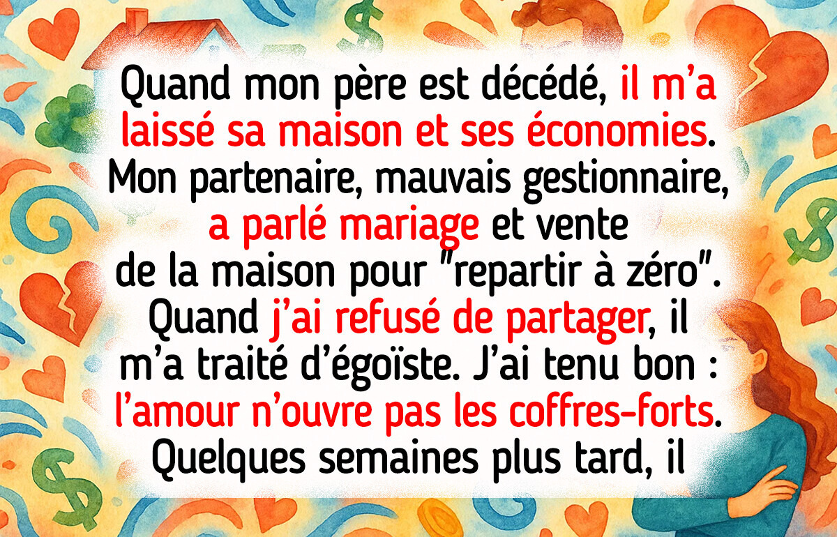 J’ai refusé de partager mon héritage avec mon partenaire; je ne suis pas sa tirelire