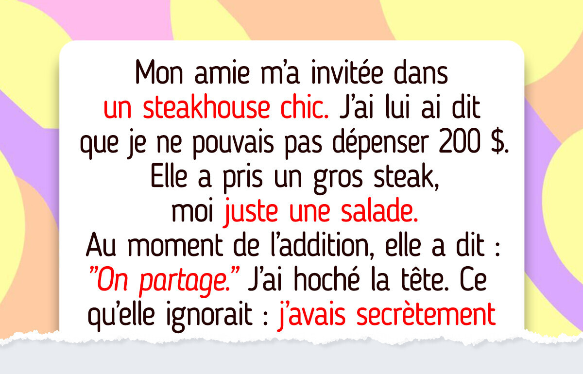 Je refuse de payer pour ce que je n’ai pas mangé, je ne suis pas une machine à billets