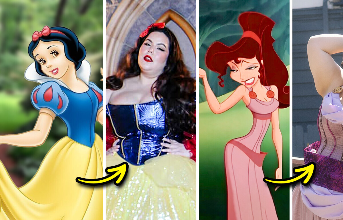Une créatrice grande taille donne vie aux personnages Disney avec des corps réalistes Une créatrice grande taille donne vie aux personnages Disney avec des corps réalistes