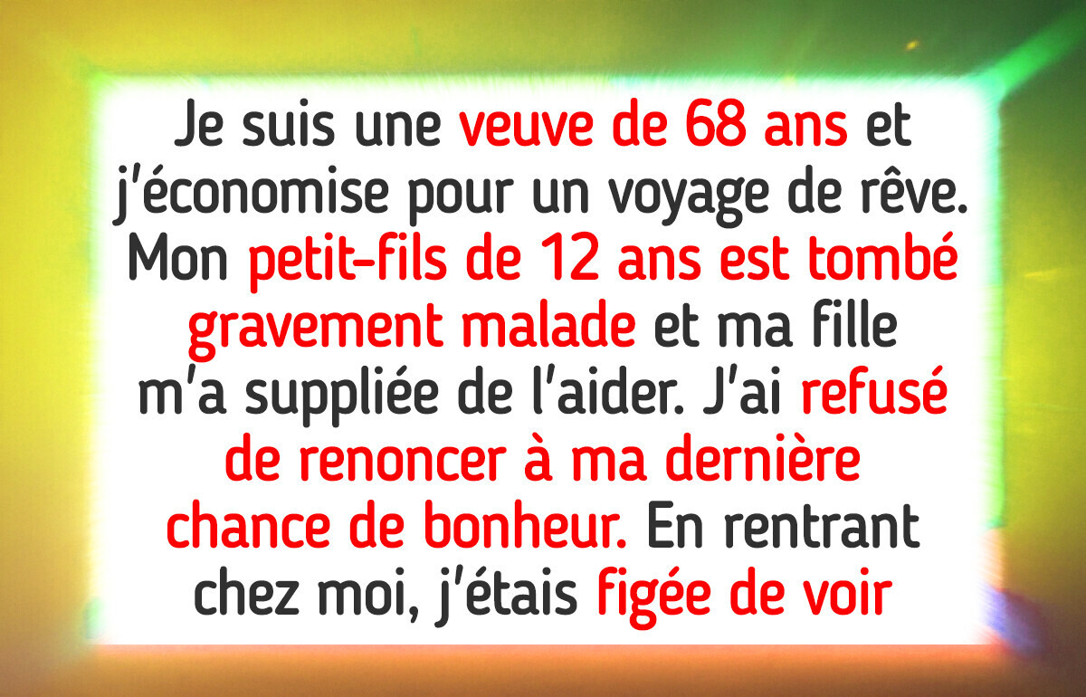 J'ai priorisé mon bonheur au fait de sauver ma petite-fille J'ai priorisé mon bonheur au fait de sauver ma petite-fille