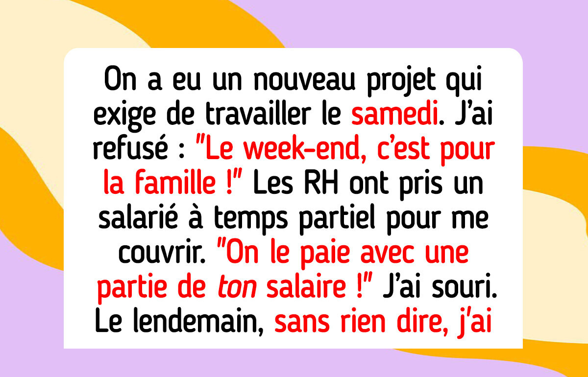 J’ai refusé de travailler le samedi, et les RH veulent baisser mon salaire