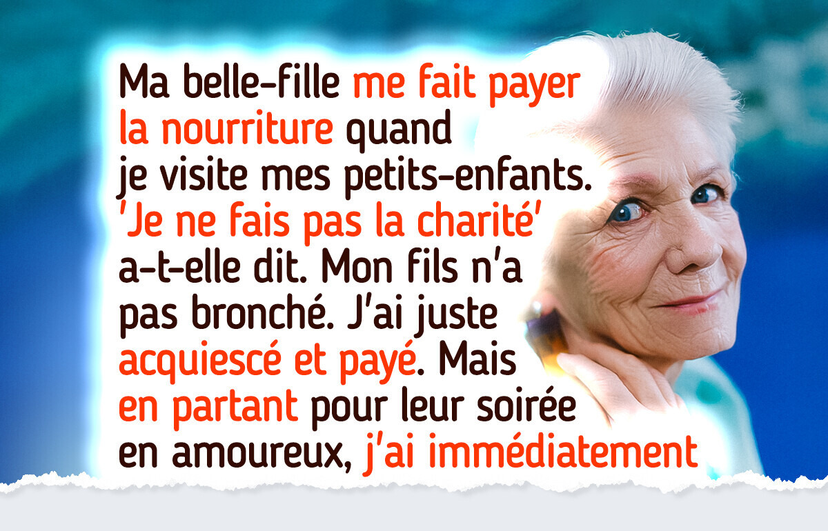 Je refuse de payer pour la nourriture que j’ai consommée en gardant mes propres petits-enfants