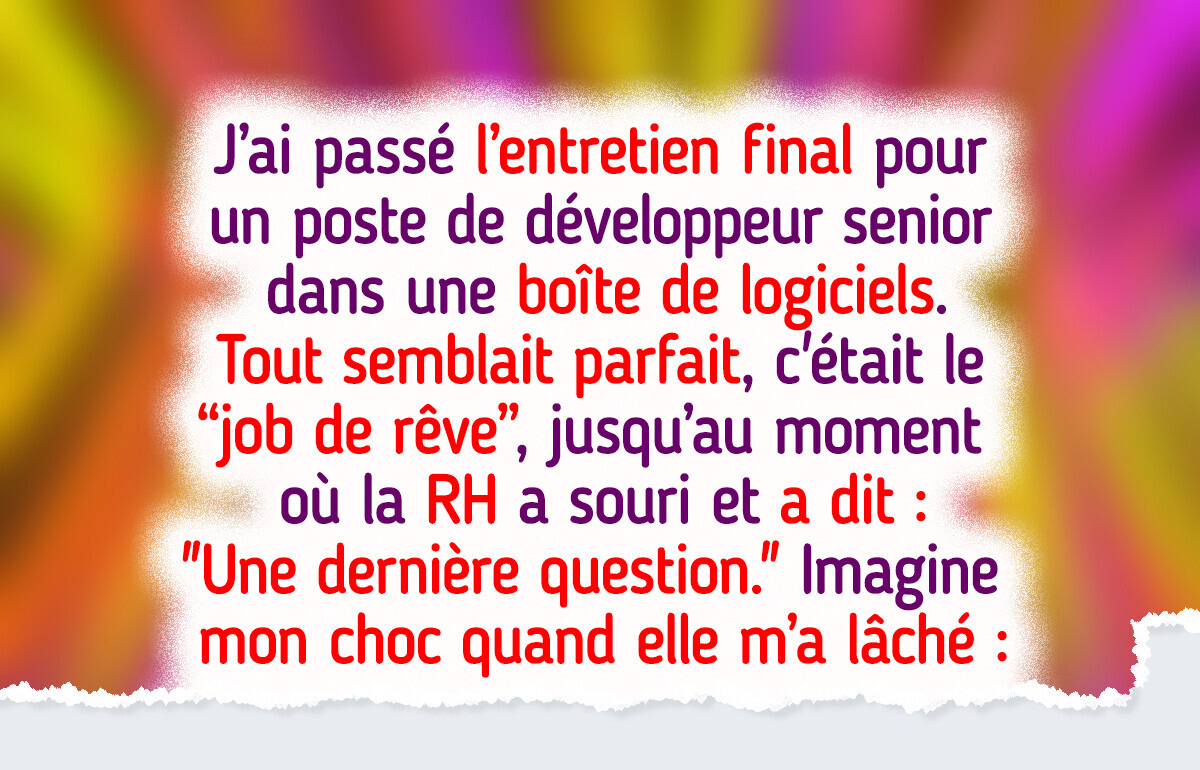 J’étais à deux doigts de décrocher mon job de rêve, puis la RH a franchi la limite légale