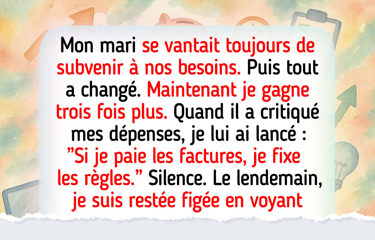 Je refuse de laisser mon mari me contrôler : mon argent, mes règles