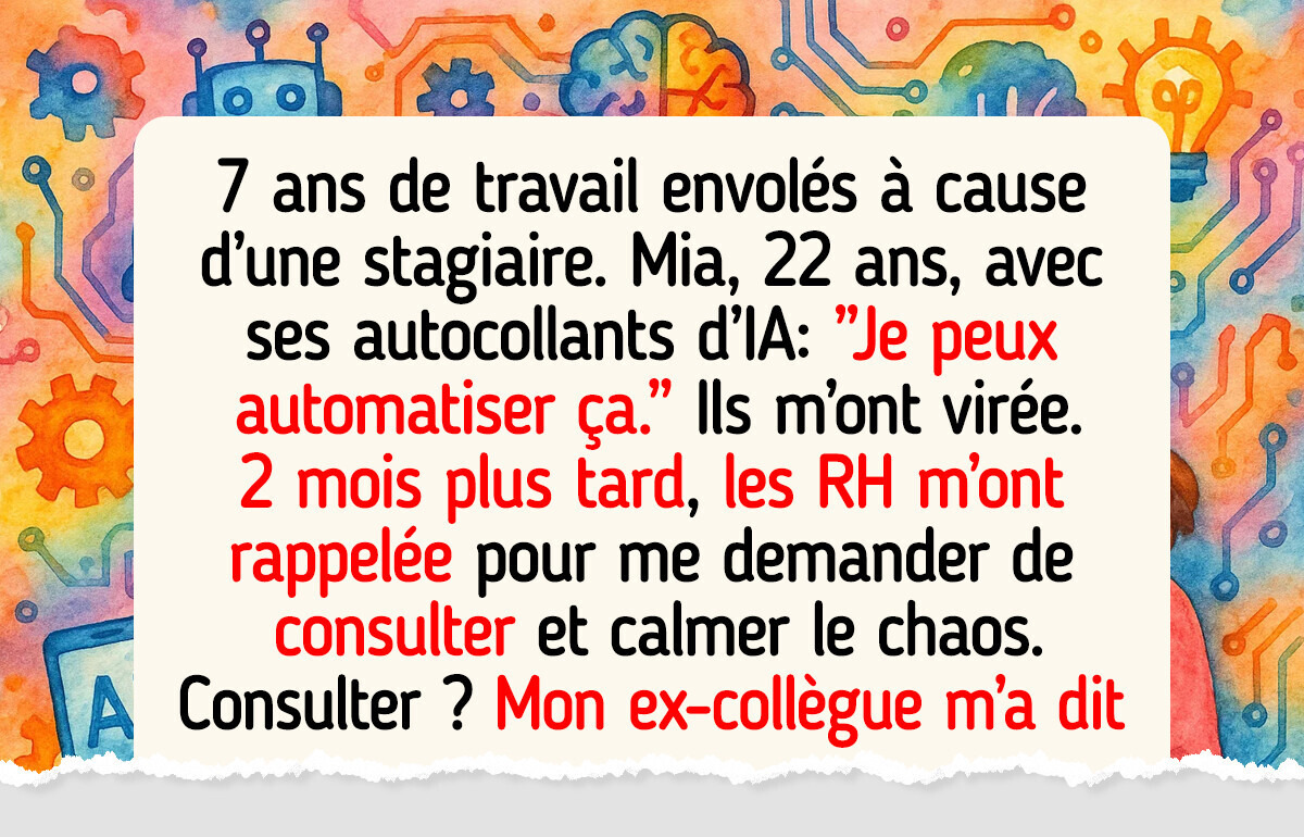 Virée puis remplacée par une stagiaire, j’ai finalement eu le dernier mot Virée puis remplacée par une stagiaire, j’ai finalement eu le dernier mot