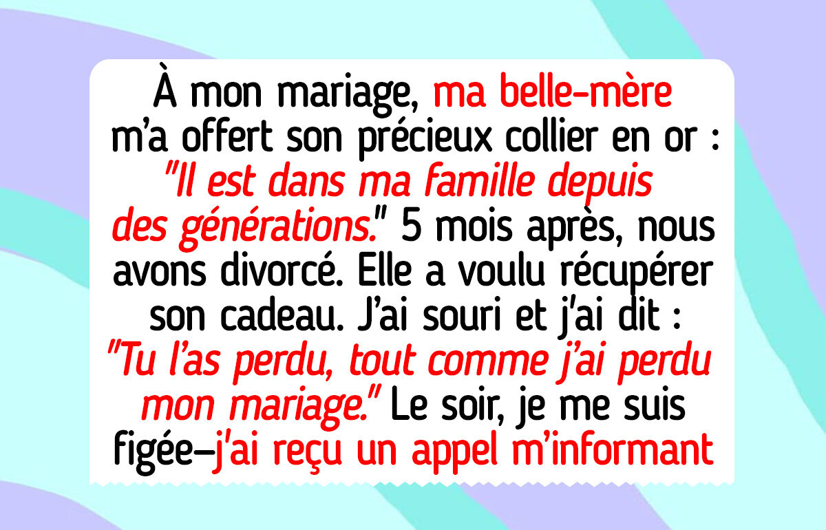 Je refuse de rendre mon cadeau de mariage simplement parce que j’ai divorcé