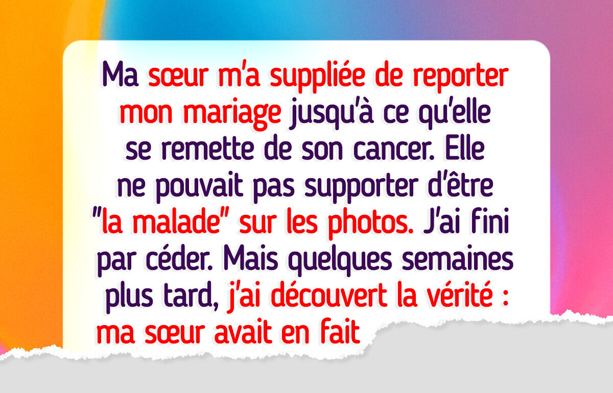 J’ai renoncé à mon mariage pour ma sœur, et en retour, elle m’a humiliée J’ai renoncé à mon mariage pour ma sœur, et en retour, elle m’a humiliée