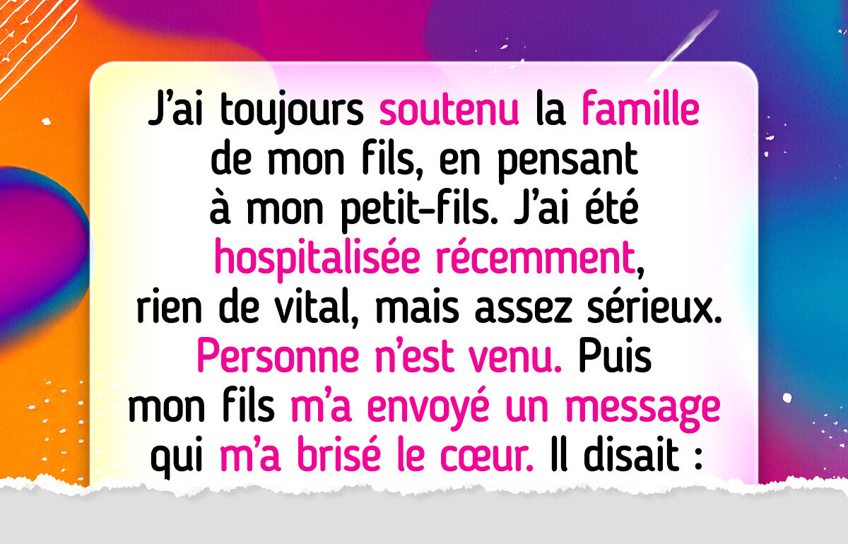 J’ai refusé de payer les factures médicales de mon petit-fils, je choisis de me protéger