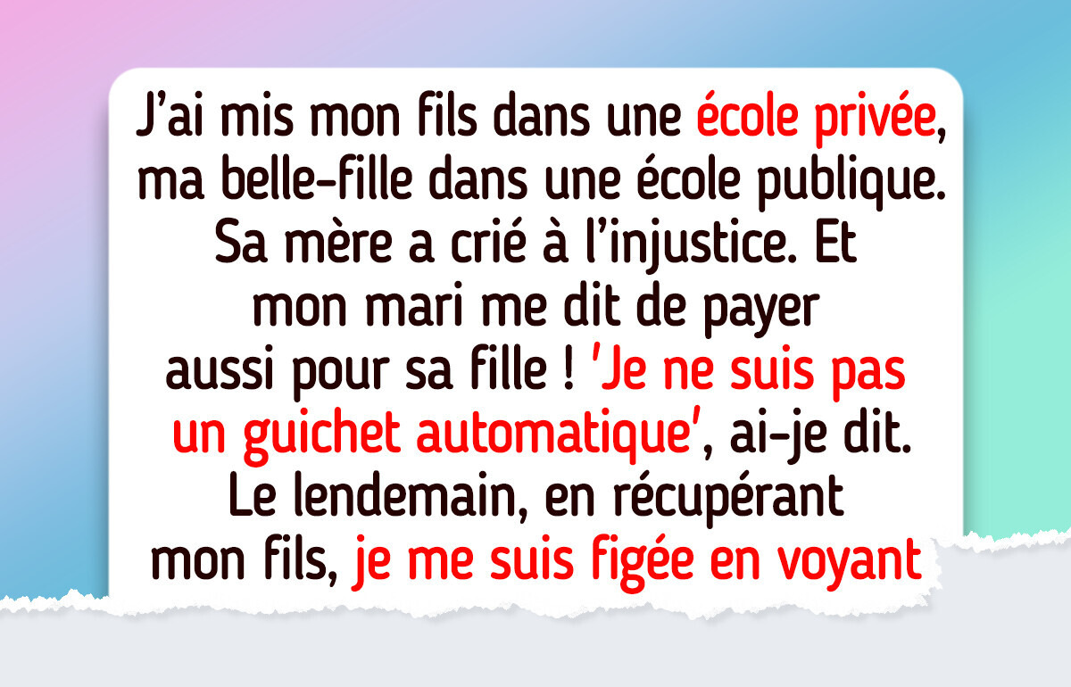Je refuse de payer l’éducation de ma belle-fille — je ne l’ai pas mise au monde