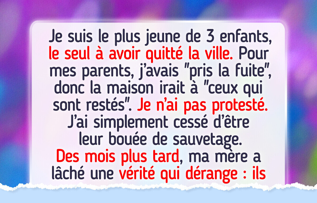 Mes parents ont dit que je ne méritais pas d’héritage... puis ils l’ont regretté
