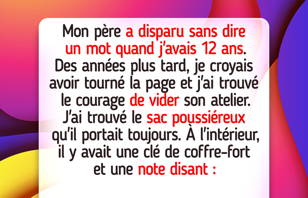 Mon père a disparu quand j’étais enfant, et quinze ans plus tard, j’ai trouvé un indice qui a changé ma vie