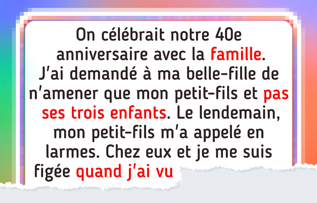 J'ai exclu les enfants de ma belle-fille de la réunion familiale J'ai exclu les enfants de ma belle-fille de la réunion familiale