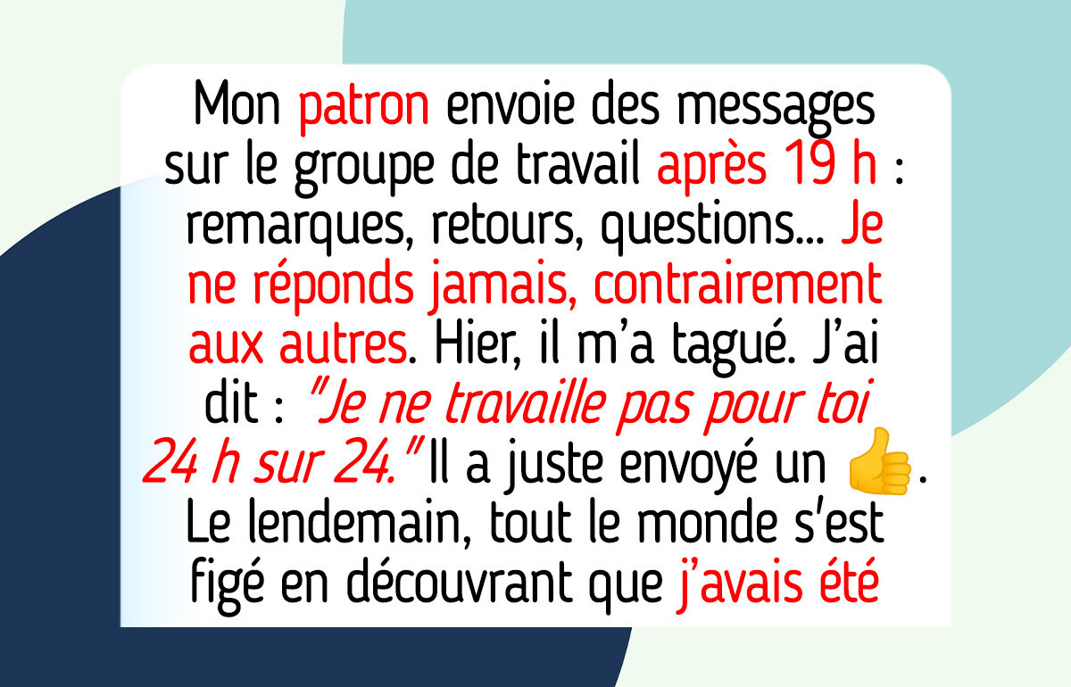 J’ai refusé de répondre aux messages du travail après 19 h, et maintenant les RH sont intervenus J’ai refusé de répondre aux messages du travail après 19 h, et maintenant les RH sont intervenus