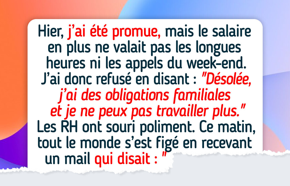 J’ai refusé une promotion, et maintenant les RH sont intervenus