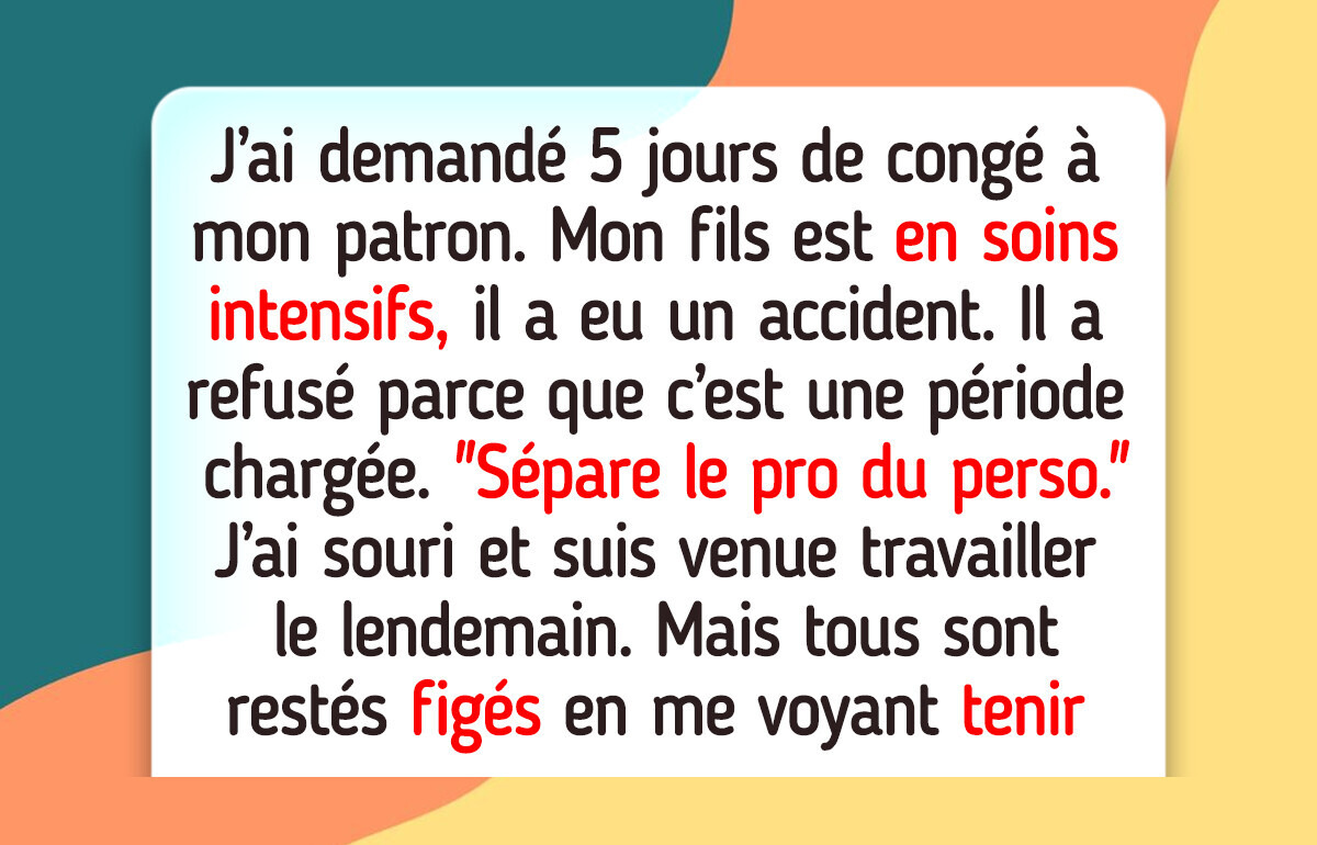 J’ai refusé d’aller travailler après une urgence familiale, et les RH sont intervenues J’ai refusé d’aller travailler après une urgence familiale, et les RH sont intervenues