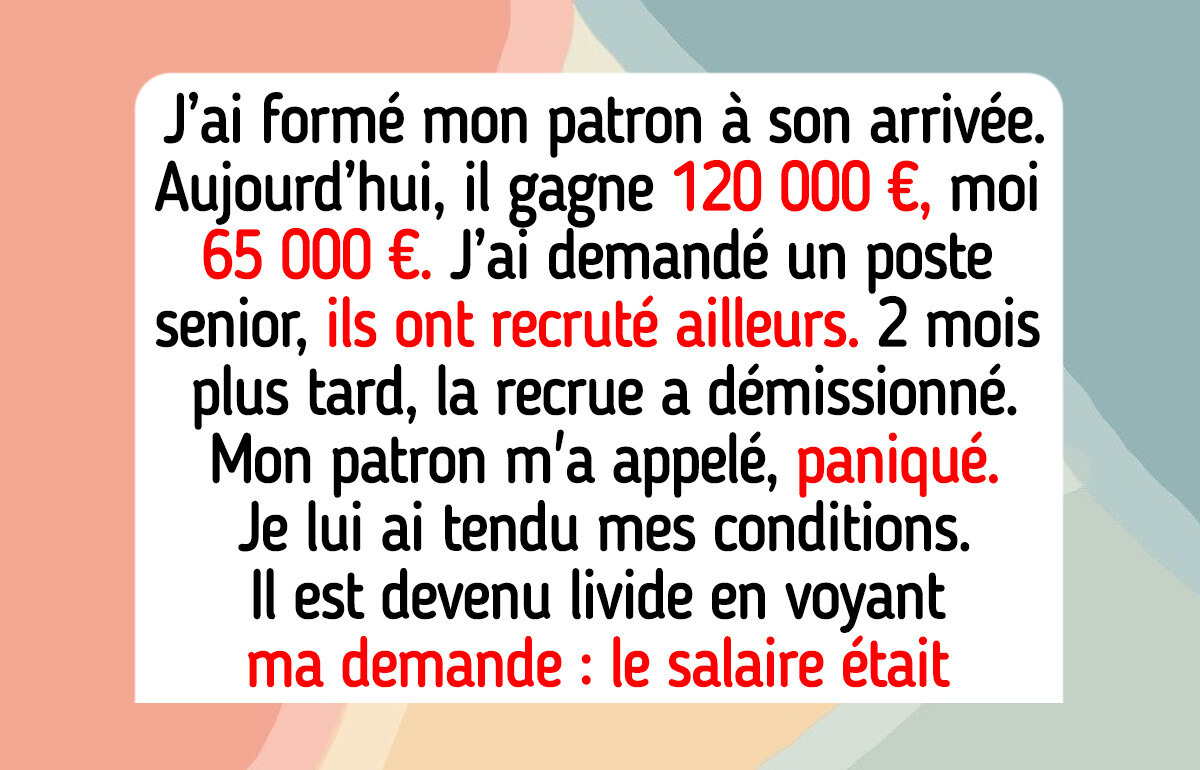 Je refuse de travailler pour la moitié du salaire de mon patron Je refuse de travailler pour la moitié du salaire de mon patron