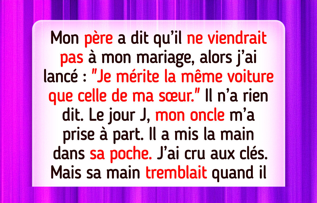 Mon père a refusé de venir à mon mariage, mais je lui ai quand même demandé le cadeau