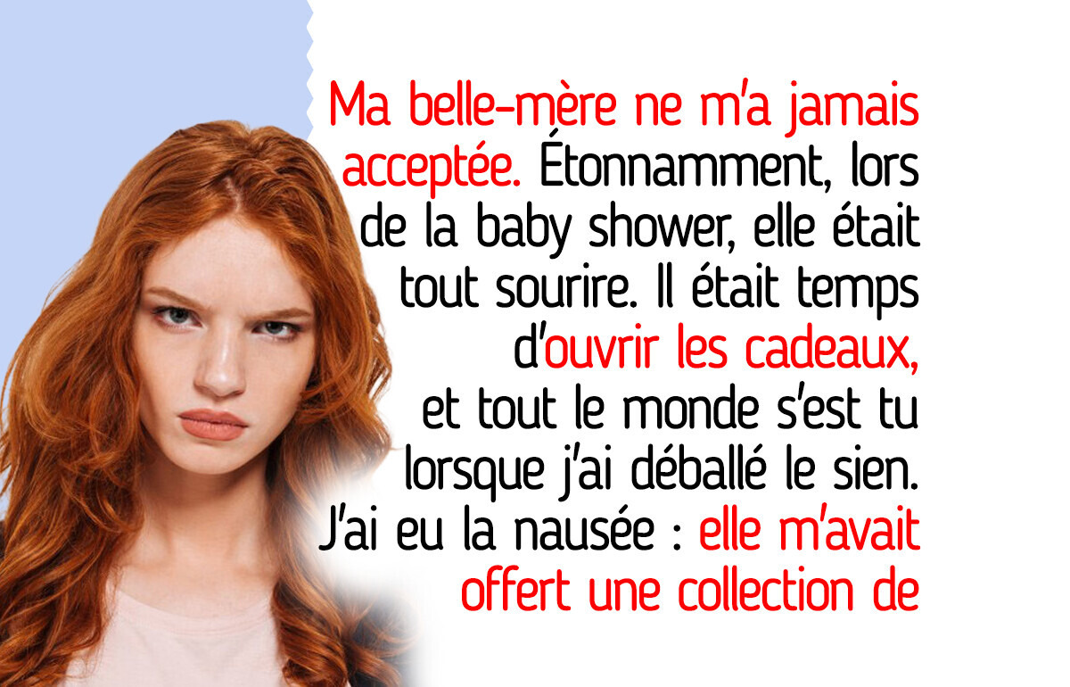J’ai expulsé ma belle-mère de ma baby shower après avoir vu son cadeau insultant J’ai expulsé ma belle-mère de ma baby shower après avoir vu son cadeau insultant