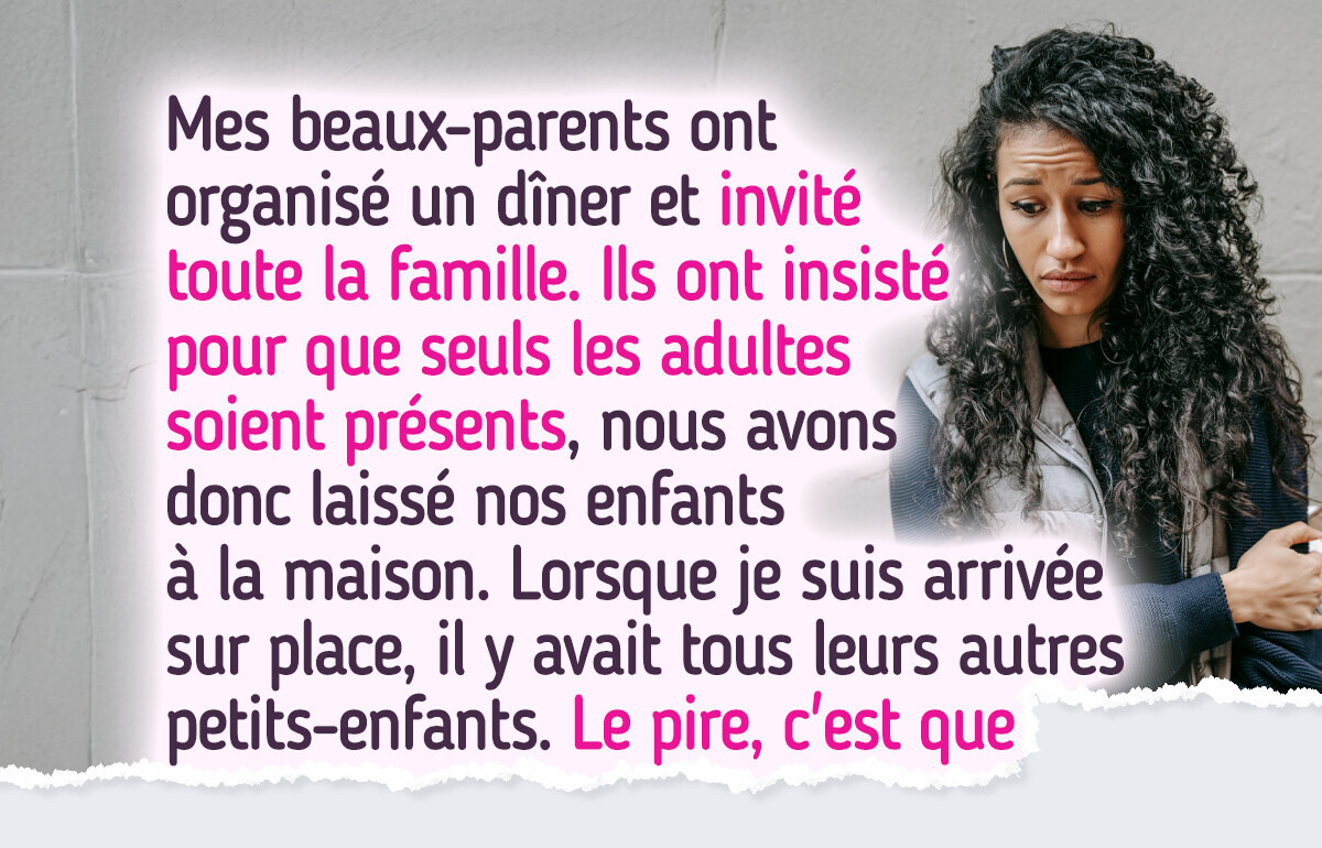 Ma belle-famille a délibérément exclu mes enfants et leur raison était dévastatrice