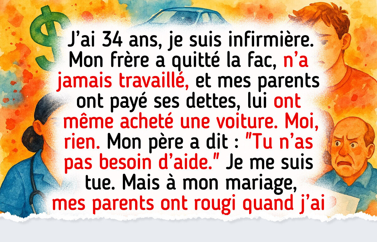 Je n’ai rien eu alors que mon frère avait tout, et ma vérité a tout fait basculer