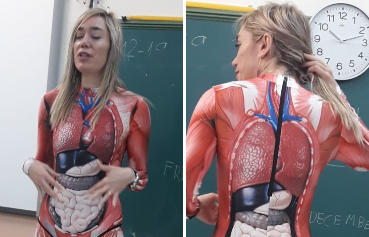 Cette enseignante trouve une méthode originale pour faire comprendre l’anatomie à ses élèves