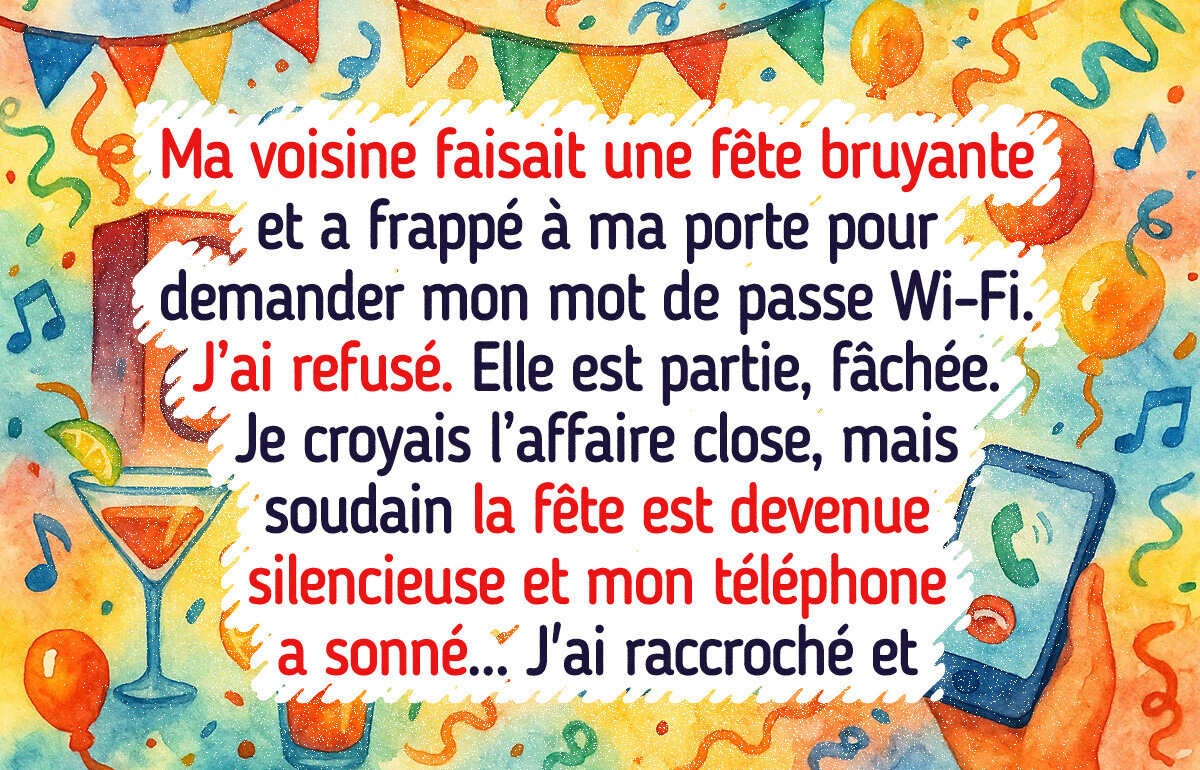 Ma voisine m’a demandé le Wi-Fi pour sa soirée, mais elle a dépassé les bornes