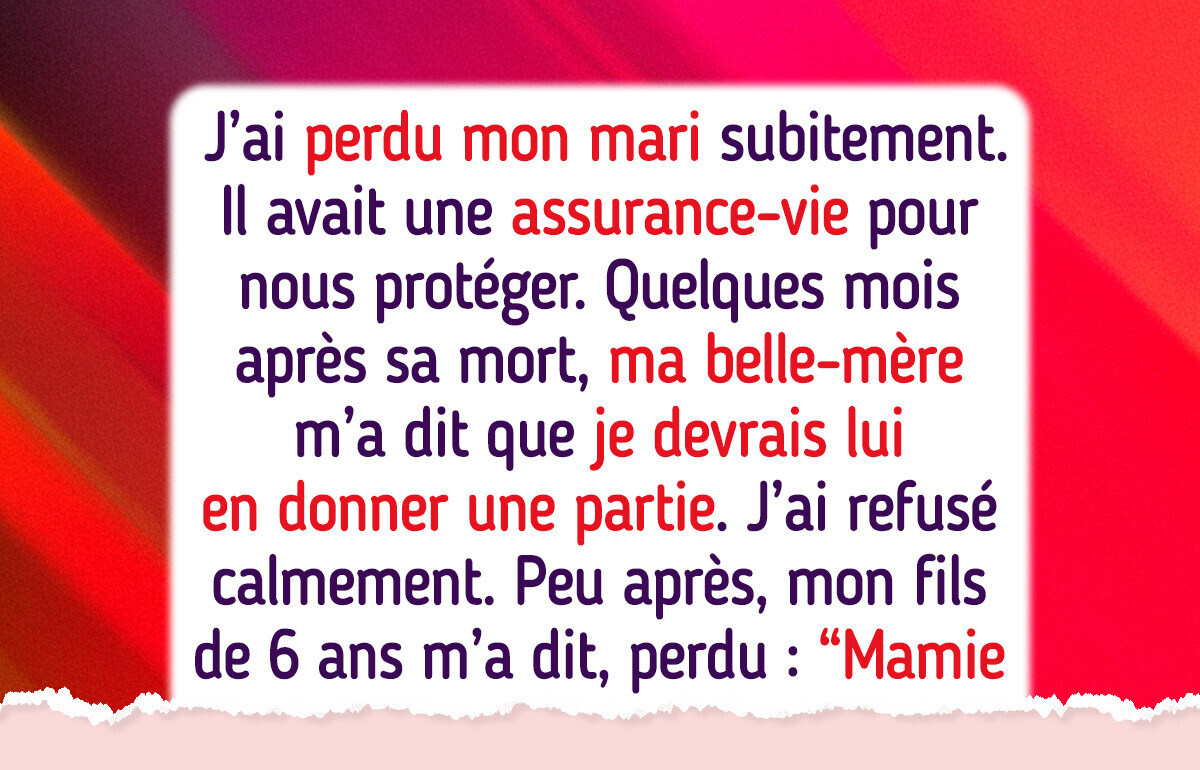 Mes beaux-parents veulent l’assurance-vie de mon mari, et j'ai peur pour mes enfants Mes beaux-parents veulent l’assurance-vie de mon mari, et j'ai peur pour mes enfants