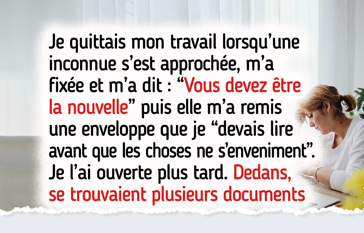 L’ex de mon mari m’a abordée avec quelque chose qu’il n’avait jamais voulu que je voie