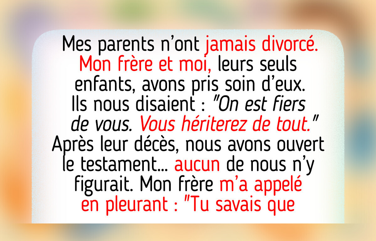 Des personnes qui ont perdu leur famille à cause d’un héritage Des personnes qui ont perdu leur famille à cause d’un héritage