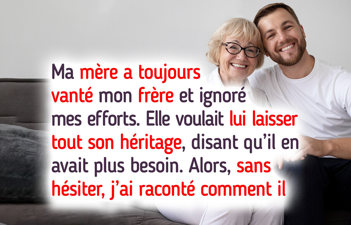 Ma mère m’a exclue de l’héritage, alors j’ai révélé le secret de mon frère Ma mère m’a exclue de l’héritage, alors j’ai révélé le secret de mon frère