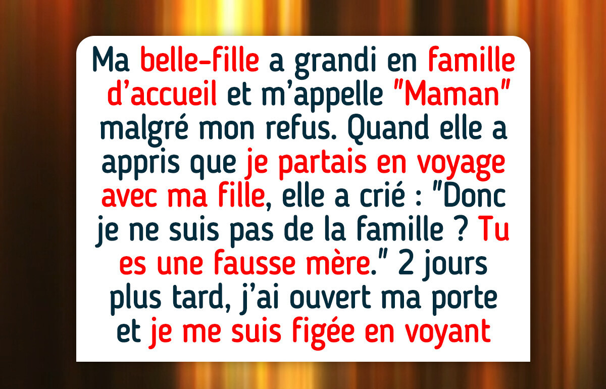 J’ai refusé d’emmener ma belle-fille en voyage familial et je l’ai vite regretté J’ai refusé d’emmener ma belle-fille en voyage familial et je l’ai vite regretté