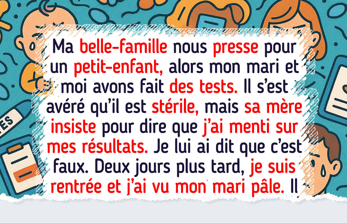 J’ai été accusée de ne pas donner de petit-enfant à ma belle-mère, mais elle cachait un gros secret