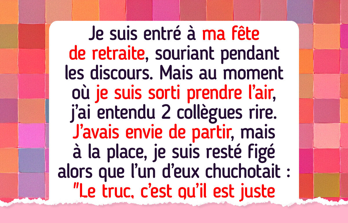 Je pensais que ma fête de départ à la retraite comptait, jusqu’à ce que je découvre la vérité