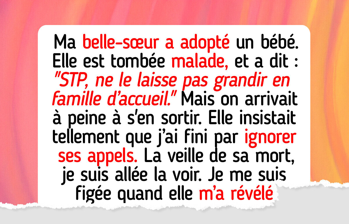 Je refuse d’adopter le bébé de ma belle-sœur mourante et ses dernières paroles m’ont laissée sans voix