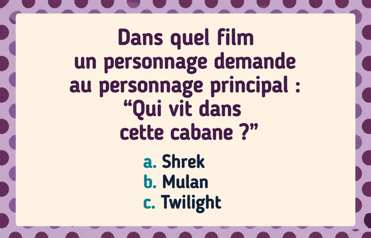 Retrouve les films à l’aide de quelques indices