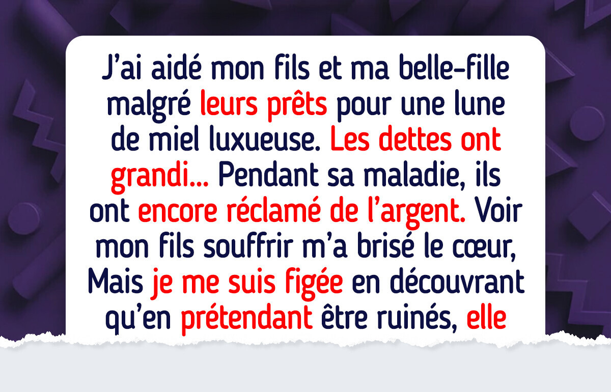 J’ai cessé de régler les frais médicaux de ma belle-fille, je refuse d’être son guichet automatique J’ai cessé de régler les frais médicaux de ma belle-fille, je refuse d’être son guichet automatique