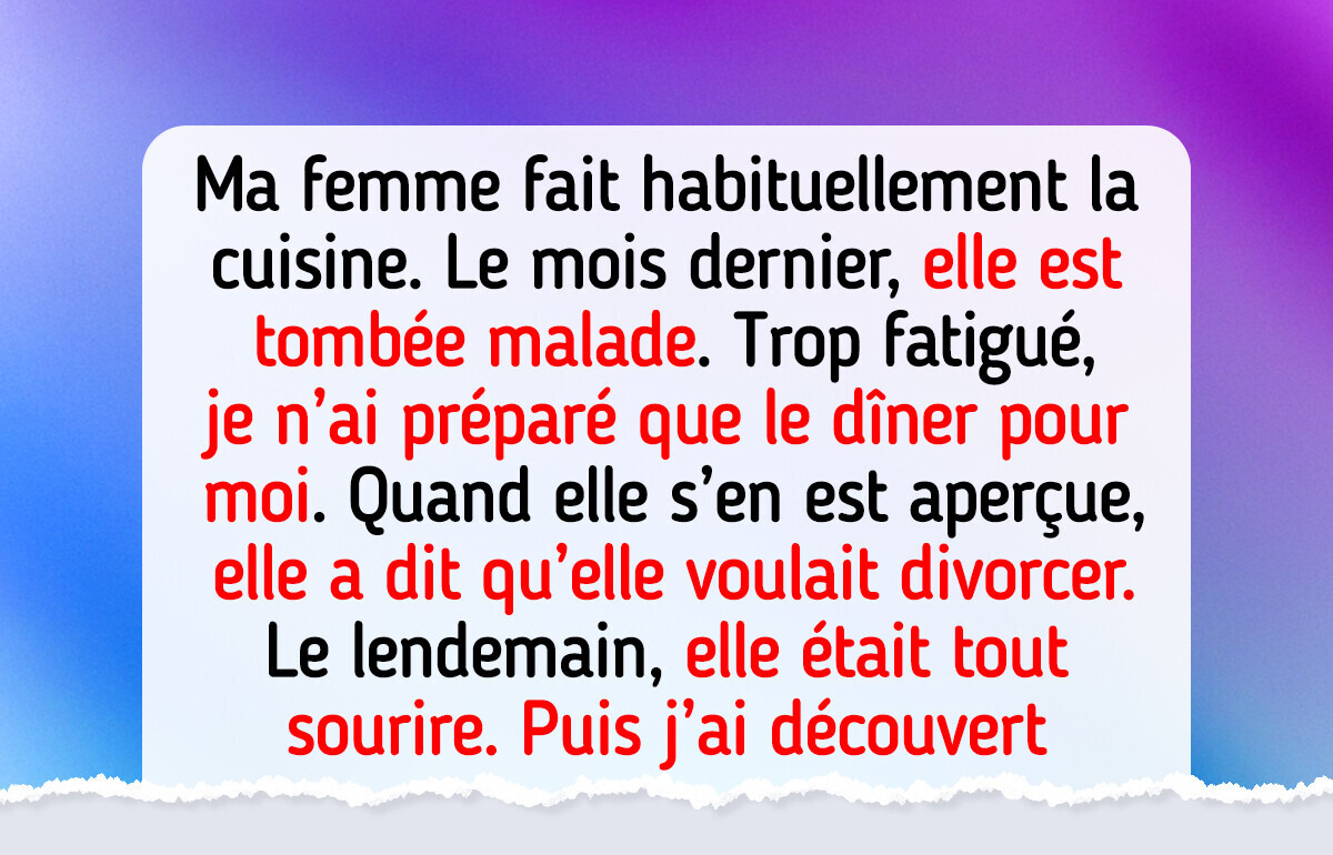 Ma femme voulait divorcer lors du dîner, et son geste suivant a empiré la situation Ma femme voulait divorcer lors du dîner, et son geste suivant a empiré la situation