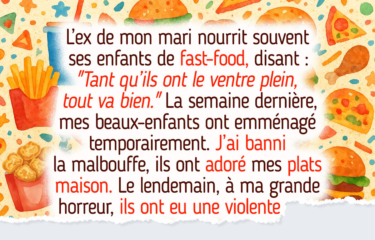 J’ai refusé de nourrir mes beaux-enfants avec de la malbouffe, et maintenant on me prend pour la méchante