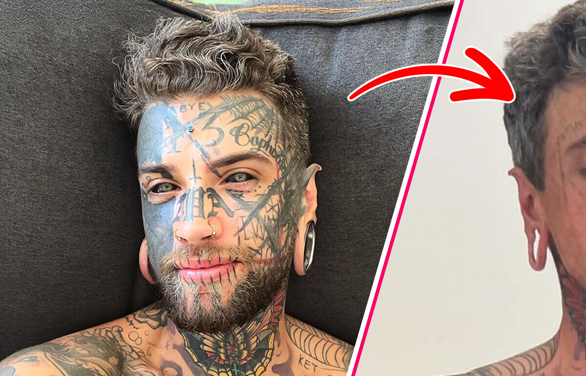 Il renonce à ses tatouages et choisit une transformation extrême pour préserver sa fille