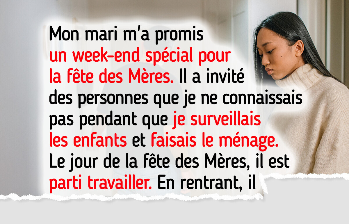 Mon époux a saboté la fête des Mères alors je lui ai rendu la pareille Mon époux a saboté la fête des Mères alors je lui ai rendu la pareille
