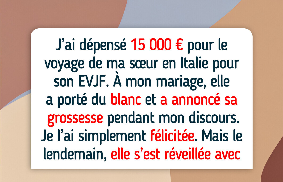 Je n’ai pas réagi quand ma sœur a porté du blanc à mon mariage, le lendemain elle a compris pourquoi Je n’ai pas réagi quand ma sœur a porté du blanc à mon mariage, le lendemain elle a compris pourquoi