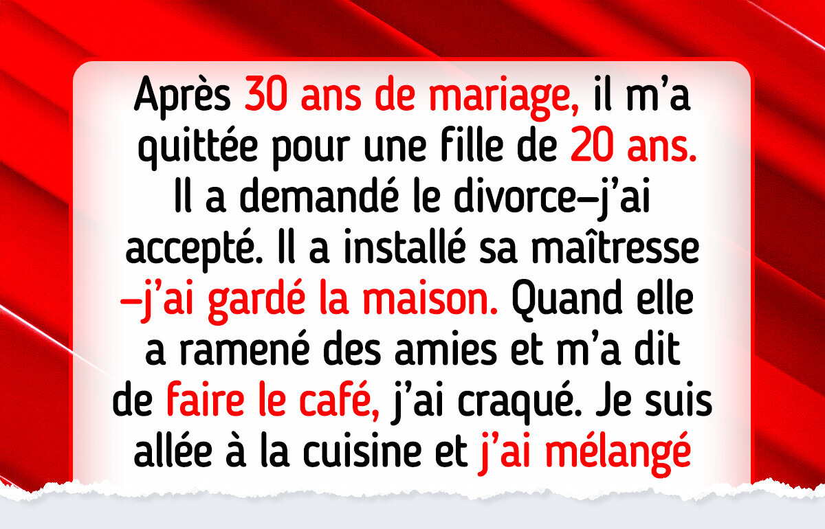 Mon mari veut divorcer, mais insiste pour que nous continuions à vivre avec sa maîtresse