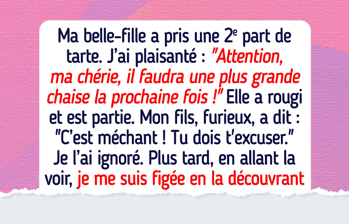J’ai fait une remarque innocente sur le poids de ma belle-fille et ma famille m’a tourné le dos J’ai fait une remarque innocente sur le poids de ma belle-fille et ma famille m’a tourné le dos
