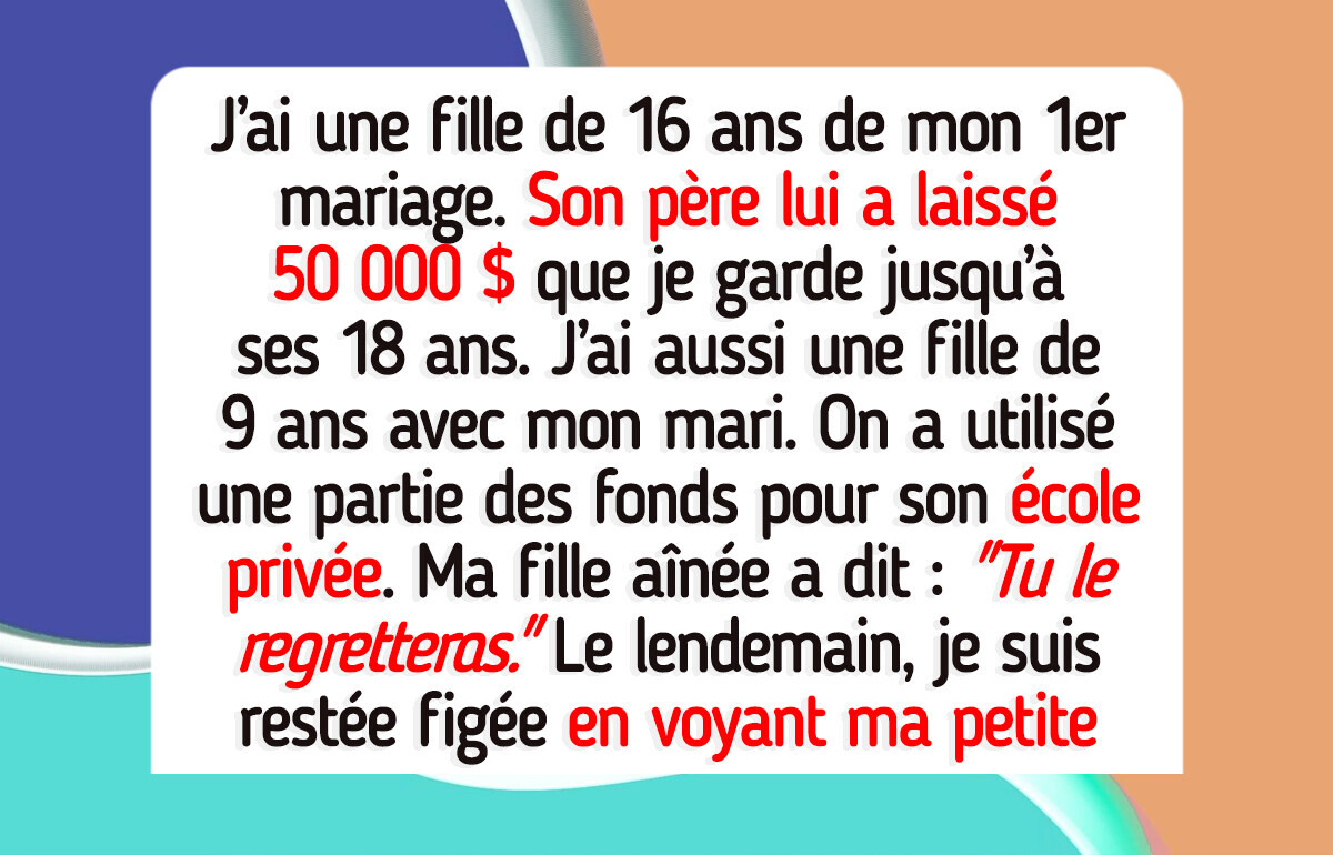 J’ai partagé l’héritage de ma fille avec sa sœur et maintenant, ma famille est détruite
