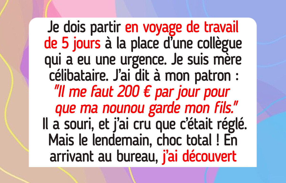 J’ai refusé un voyage d’affaires sans compensation pour la baby-sitter, et voilà que les RH s’en mêlent J’ai refusé un voyage d’affaires sans compensation pour la baby-sitter, et voilà que les RH s’en mêlent