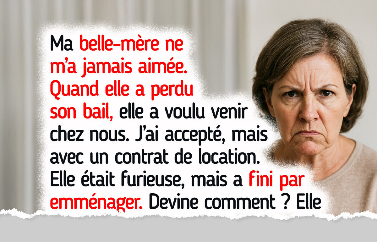 Ma belle-mère a voulu emménager chez nous... alors je lui ai envoyé un contrat de location