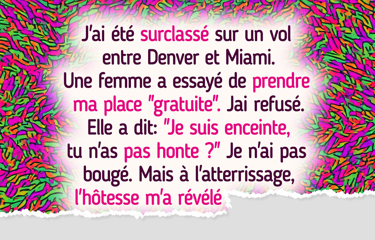 Je refuse de céder mon siège en classe affaires, même à une femme enceinte