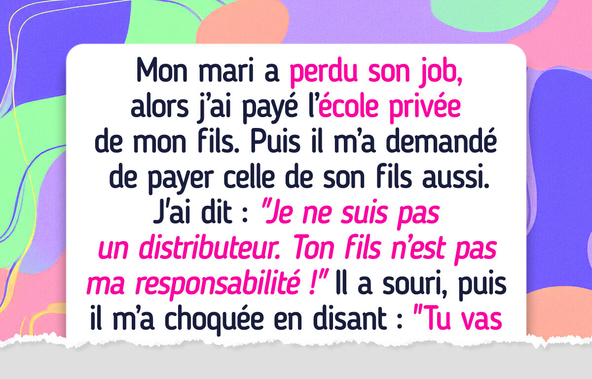Je refuse de payer l’école de mon beau-fils, je ne suis pas un distributeur automatique