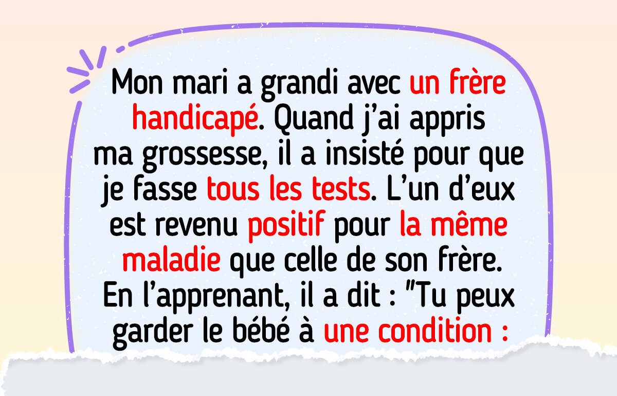 Je suis enceinte d’un bébé handicapé et mon mari veut que je fasse un choix difficile