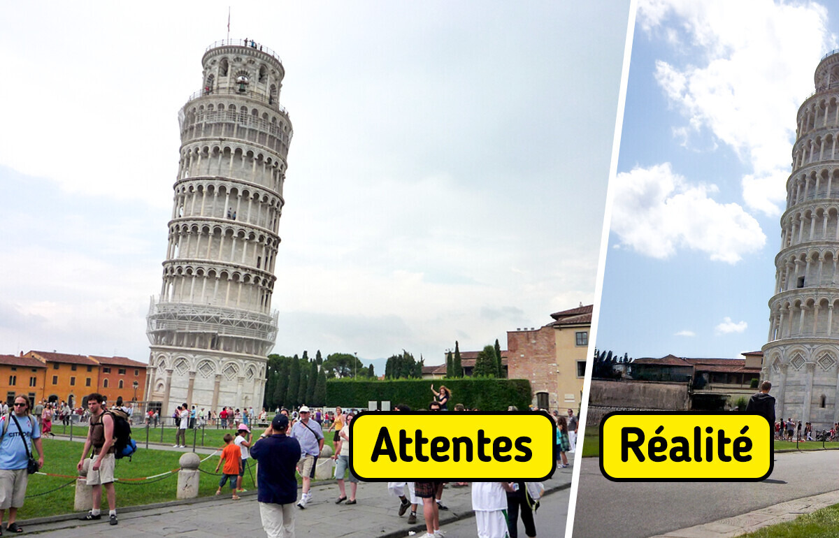 Voici à quoi ressemblent en réalité les 10 endroits populaires qui attirent les touristes du monde entier